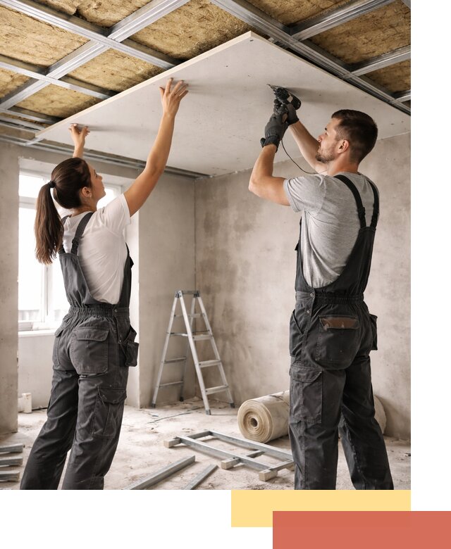 Звукоизоляция потолка из ГКЛ в Нальчике профессионально и надежно