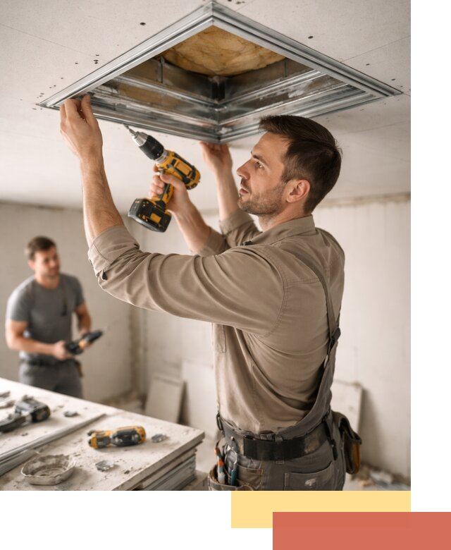 Монтаж люка в потолок из ГКЛ в Нальчике