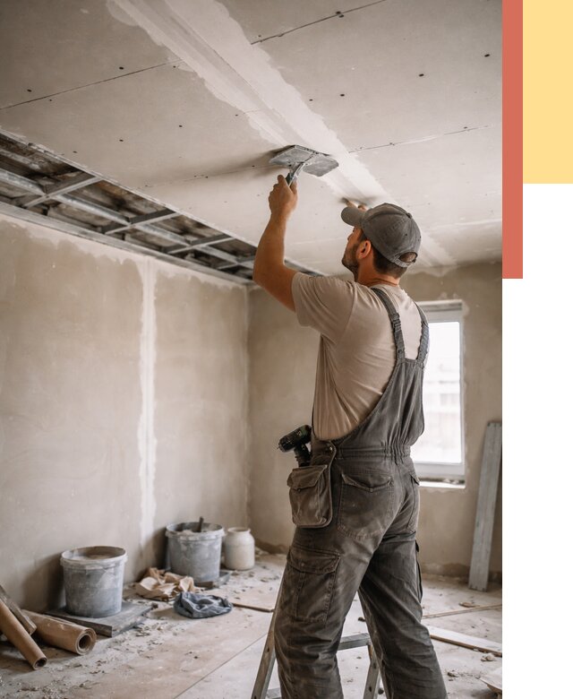 Ремонт потолка из гипсокартона в Нальчике от 674 руб./м² — быстро и недорого | ОТДЕЛОЧНИК-Нль