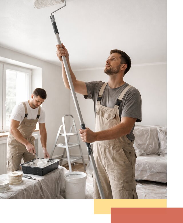 Покраска потолка водоэмульсионной краской в Нальчике