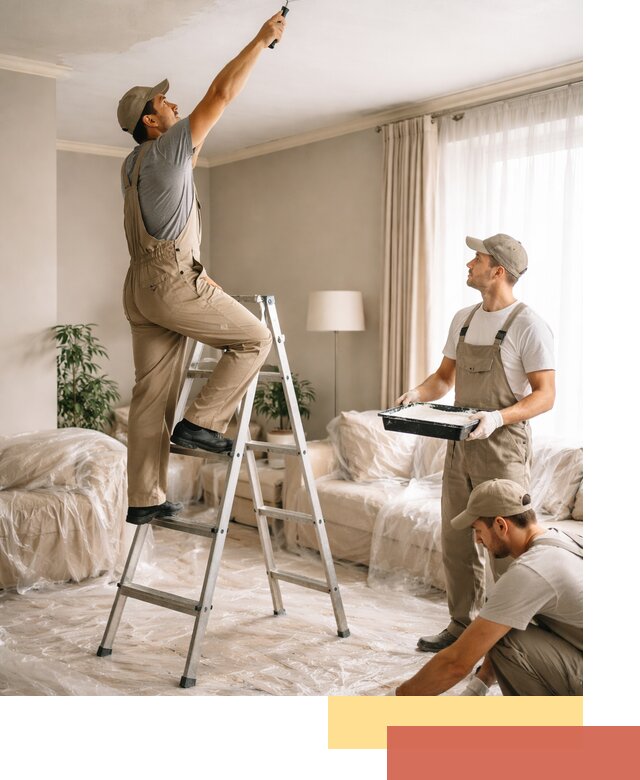 Покраска потолков акриловой краской в Нальчике качественно и быстро