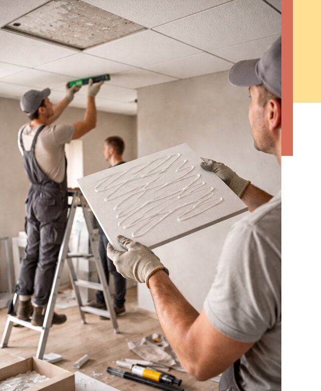 Монтаж потолочной плитки в Нальчике от 4663 руб. — быстро и недорого | ОТДЕЛОЧНИК-Нль