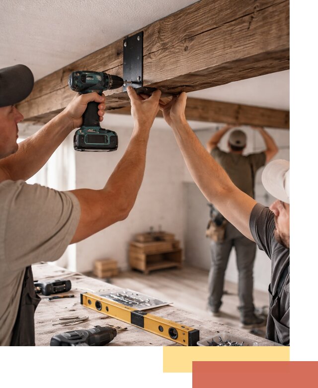 Монтаж декоративных потолочных балок в Нальчике