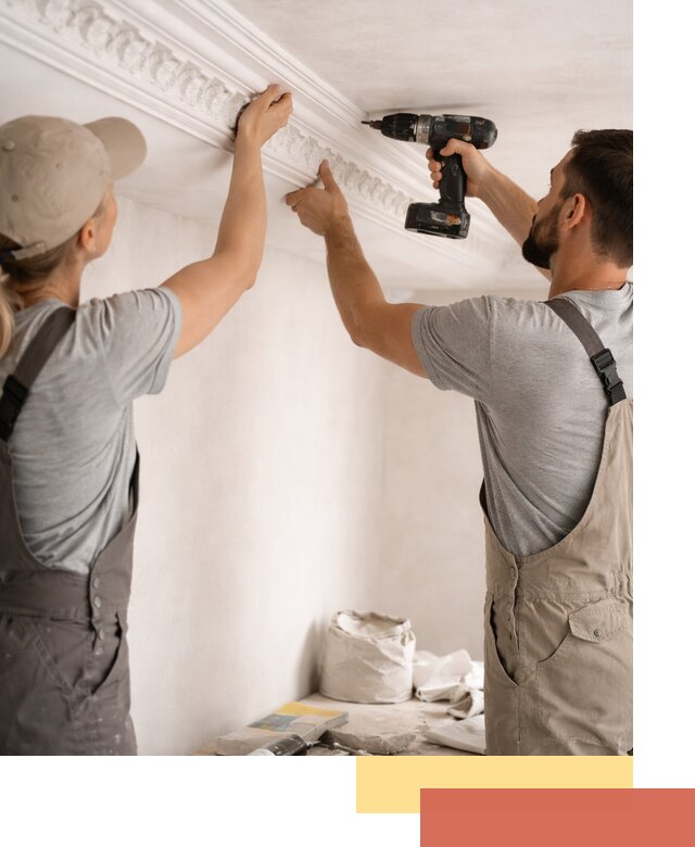 Профессиональный монтаж лепнины на потолок в Нальчике