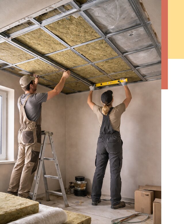 Шумоизоляция потолка в Нальчике от 1295 руб. под ключ — услуги ОТДЕЛОЧНИК-Нль