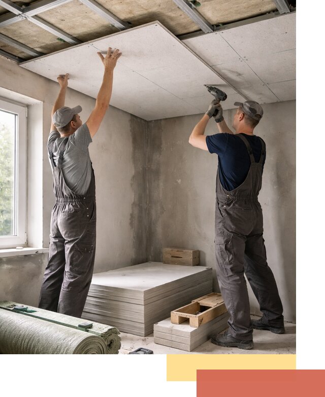 Шумоизоляция потолка панелями ЗИПС в Нальчике